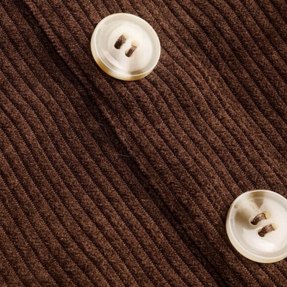 2X Plus Size Cider Brown Corduroy Floral Embroidered Bibs Hippie Boho - Picture 5 of 6